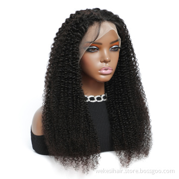 10A Glueless Full Lace Front Wig Unprocessed Hair Kinky Curl Wigs Black Women Free Part Chinese Virgin Full Lace Human Hair Wigs